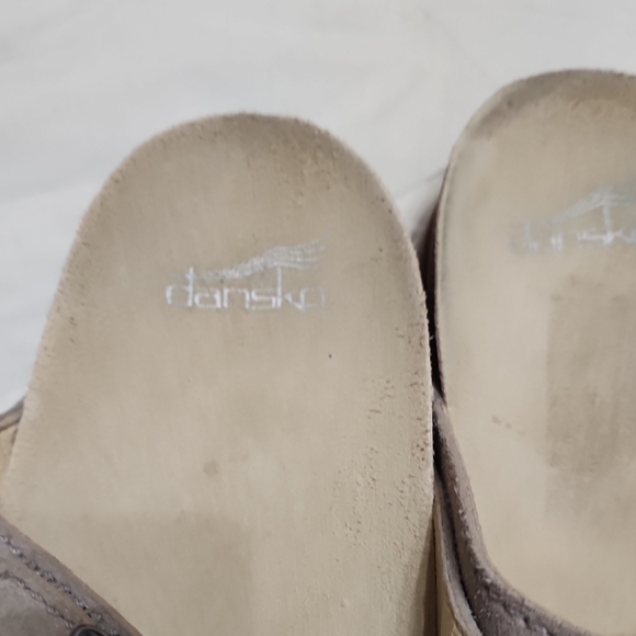 Dansko Taupe and Gray Slip-On Shoes - Picture 4 of 9